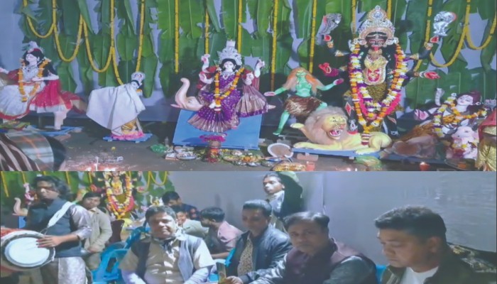সিরাজদিখান সন্তোষপাড়ায় ভক্তিময় পরিবেশে কালী পূজা ও হরি পূজা অনুষ্ঠিত