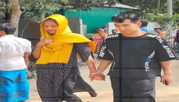 ভালোবাসার টানে চীন থেকে ঘাটাইলে, স্কুলছাত্রীকে বিয়ে করলেন যুবক