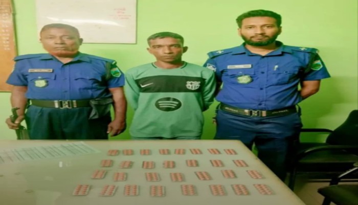 ক্ষেতলালে ৩০০ পিস ট্যাপেটাডল ট্যাবলেটসহ যুবক আটক
