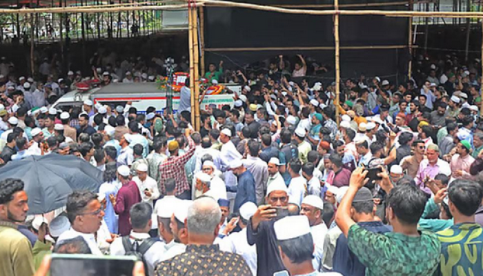 ​ইঞ্জিনিয়ার মোশাররফের জানাজায় মানুষের ঢল, জয় বাংলা স্লোগানে বিদায়