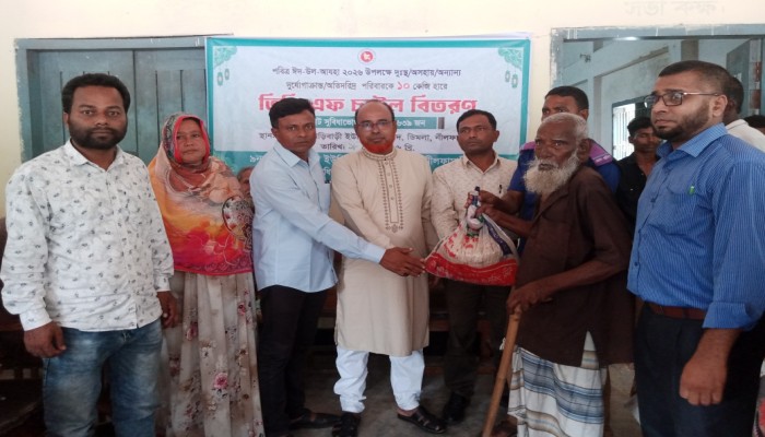 ডিমলায় টেপাখড়িবাড়ী ইউপিতে ভিজিএফ চাল বিতরণ সম্পন্ন