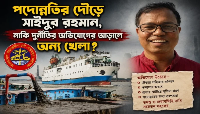 পদোন্নতি পেতেই কি চাপা পড়ছে সাইদুর রহমানের অভিযোগ দুর্নীতির অভিযোগের আড়ালে অন্য খেলা?