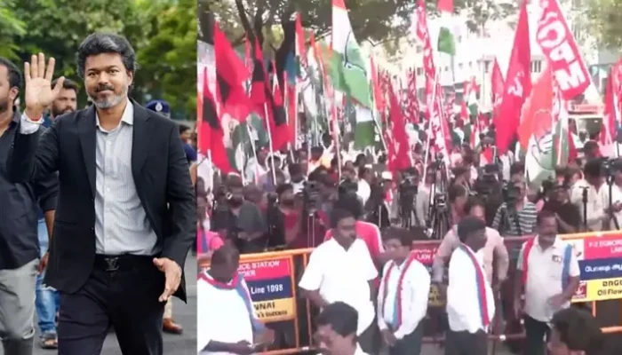 ইন্ডিয়া জোটের বিক্ষোভে যোগ দিল থালাপতি বিজয়ের দল