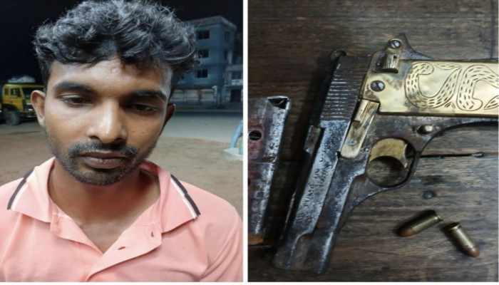 যশোরের বেনাপোলে  পিস্তল, গুলি,ম্যাগজিন সহ এক ভ্যান চালক  আটক।