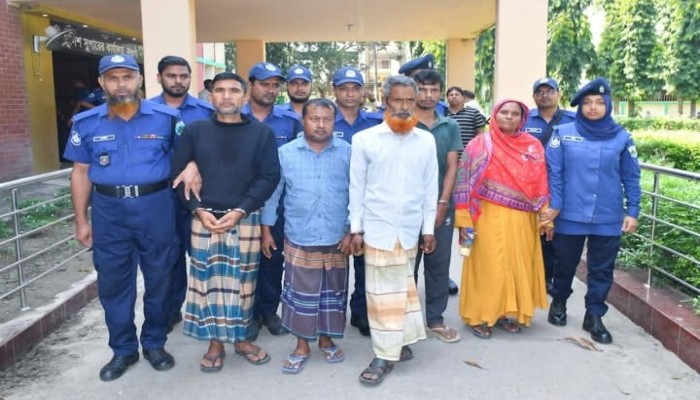 হত্যাকান্ডের রহস্য মামলা রুজুর ১ দিনের  মধ্যে উদঘাটন, হত্যাকাণ্ডে জড়িত ৫ জন গ্রেফতার ও  হত্যা কান্ডে ব্যবহৃত রশি, ওড়না উদ্ধার""